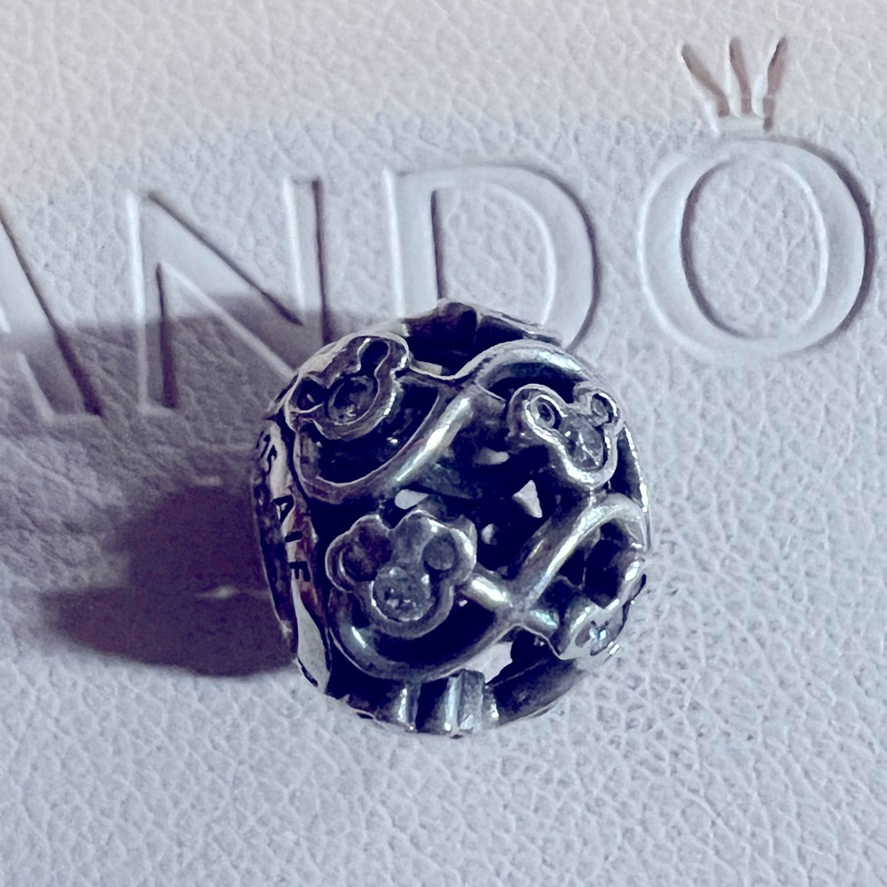 Authentic Disney Pandora Minnie & Mickey Infinity Sterling Silver Charm